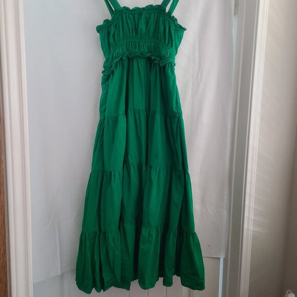 J CREW Emerald Green Maxi Sundress - Picture 1 of 3